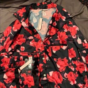 2 piece silk pajama set